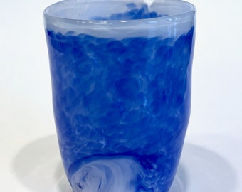 Everyday Drinking Glass, Blue and White