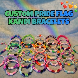 Pulseras personalizadas con cuentas de la bandera del orgullo
