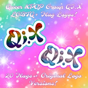 Queer KPOP Idol Group QI.X LGBTQIA+ Logo Pride Flag Stickers