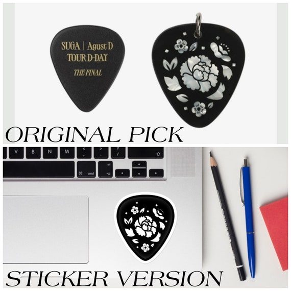 Agust D LGBTQ+ Flag D-DAY Lotus Flower Guitar Pick - Etsy