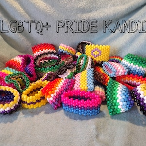 LGBTQ+ Pride Flag Kandi Cuffs