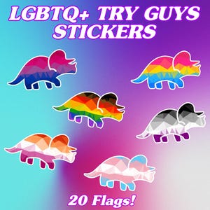 Try Guys LGBTQ+ Flag 2nd Try Logos