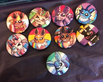 Pride Eeveelution buttons