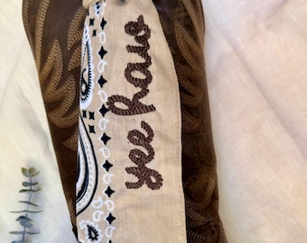 Custom Embroidered Bandana | Personalized Cowgirl Bandana | Western Scarf | Custom Name Bandana | Rodeo Accessory