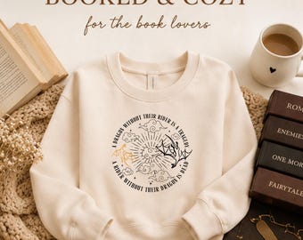 Drachenreiter Sweatshirt | Vierter Flügel Inspiriert Rundhalsausschnitt | Fantasy Reader Sweatshirt | Romantisches Booktok Pullover