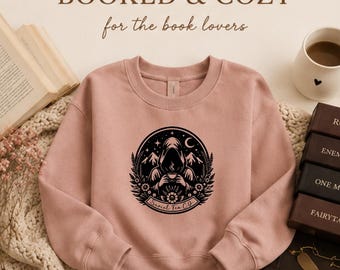 Suriel Tea Co-sweater | Op ACOTAR geïnspireerde ronde hals | Sweater met fantasieboekenliefhebber | Gezellige Romantasy-trui