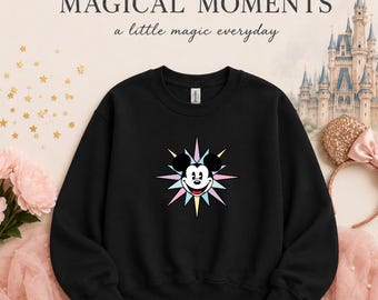 Mickey Mouse Sweatshirt | Pastel Star, Unisex Crewneck