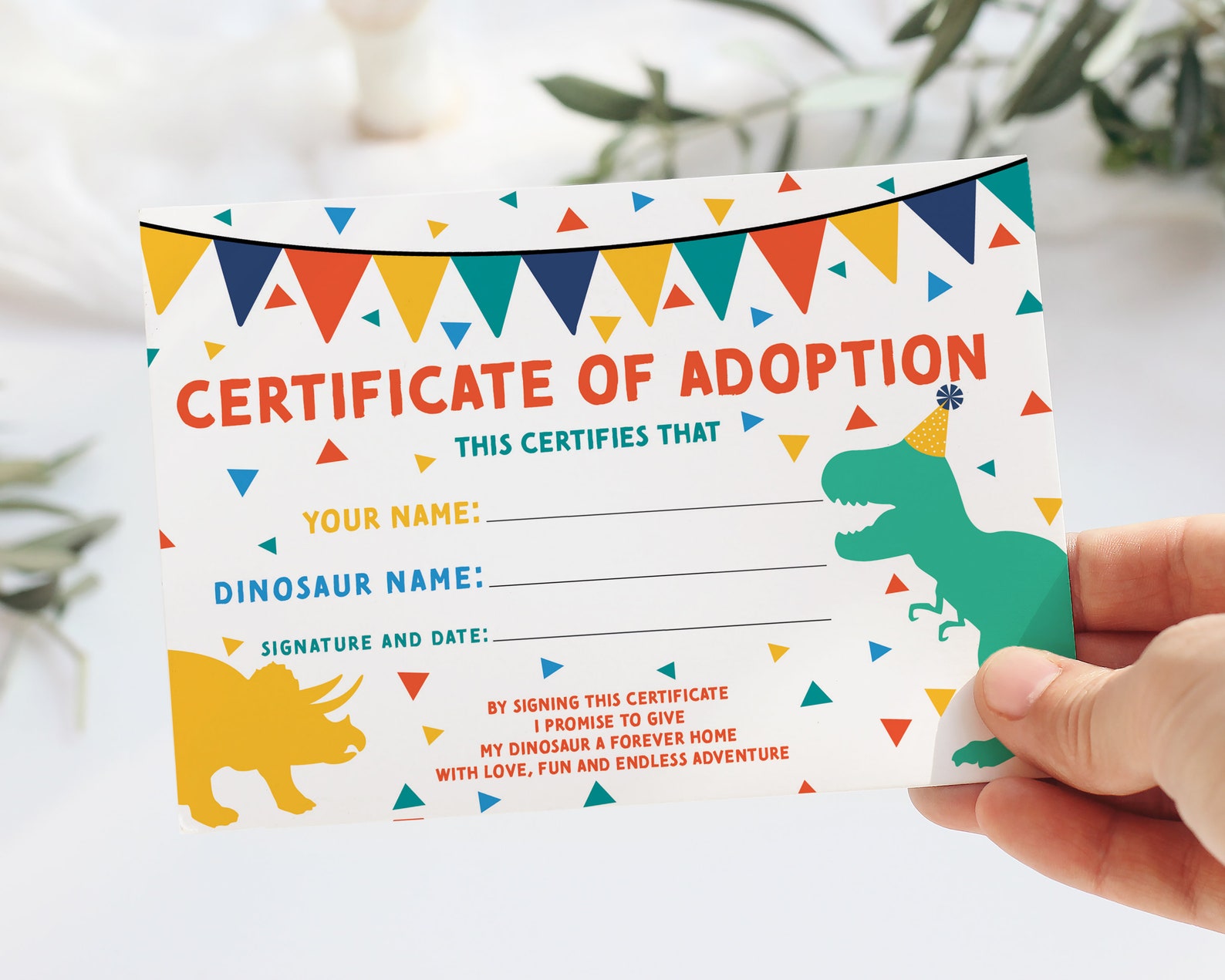 adopt-a-dinosaur-sign-dinosaur-birthday-party-three-rex-etsy