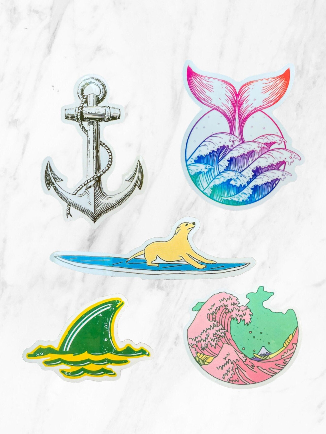 VSCO Beach Aesthetic Waterproof Stickers | Etsy