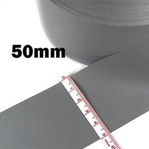 Reflecterende tape 50 mm grijs reflecterend per meter fournituren naaibenodigdheden reflecterende stoffen veiligheidstape reflecterend vest jas jas