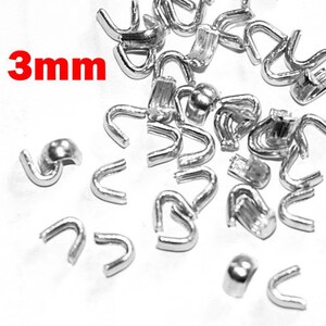 20 St. Klammer für oben 3mm Stopper Stopps Reißverschlüss kürzen für endlose Reißverschlüsse Meterware Zipper zip zipit stop