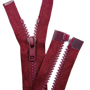 Reißverschluss teilbar 45cm mit Kunststoffzahn 5mm für Jacken, Kinderjacken Zipper Zip teilbarer reissverschluss, 20 Farben rosa schwarz rot Bild 5