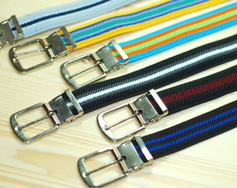 Kinder Gürtel Länge 70cm mit Streifen, verschiedene Designs im Angebot Handmade Gürtel Kurzwaren