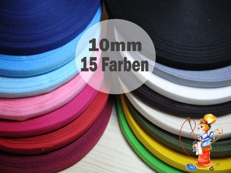 MoonyLI Baumwoll-Köperband 10 Mm – 45 Yards (ca. 41 M) Twill Tape Für Nähen, Basteln & Dekoration