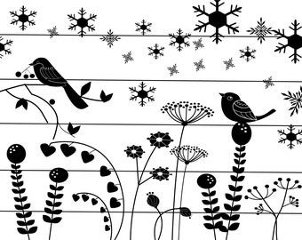 プロッター ファイルの花、プロッター ファイル イースター、花の草原、春、鳥、結婚式、誕生、洗礼 SVG DXF プロッター ファイル プロッター テンプレート putt