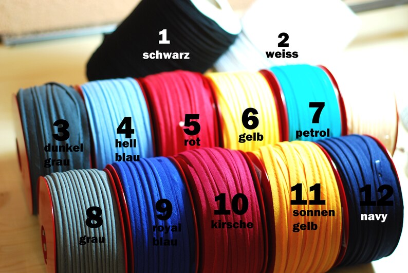 Baumwolle Paspel Paspelband 10mm
Farben
dunkelgrau hellblau rot gelb petrol
royalblau weinrot dunkelblau