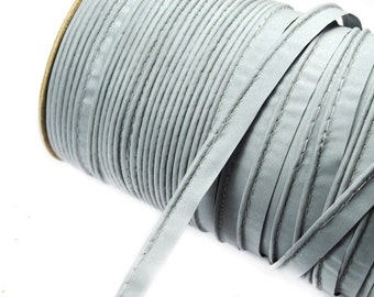 Reflective tape 10 mm, reflective grey piping tape, bias tape for sewing jackets and coats, sold by the meter, haberdashery, reflective tape