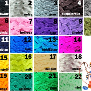 Rick-rack braid wave ribbon for school cone, creatively wrapping Christmas presents, border, trim, ribbons for school cone white green pink yellow