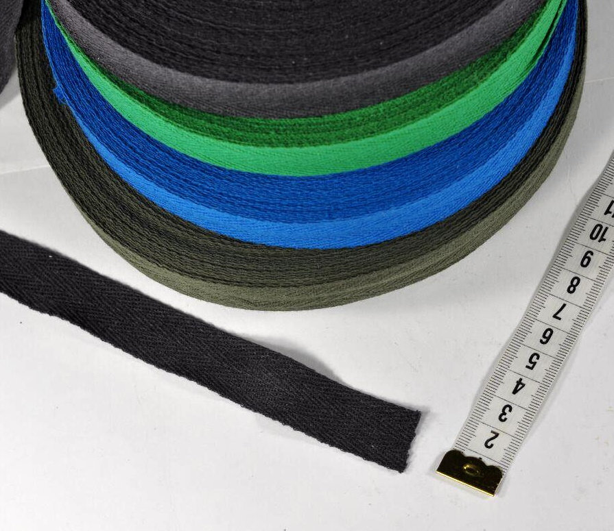 Baumwollband Schnur Schwarz - 100cm Lang, 1,5mm Durchmesser