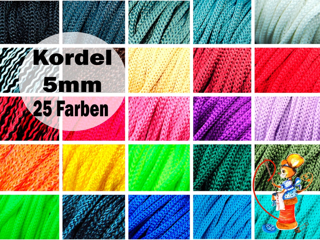 Filz-Deko-Schnur Aus Wolle (ca. 4–8 Mm Dick, 5 M) – Handgefertigt, Mit Jutekern, Für Basteln & Deko (GELB)