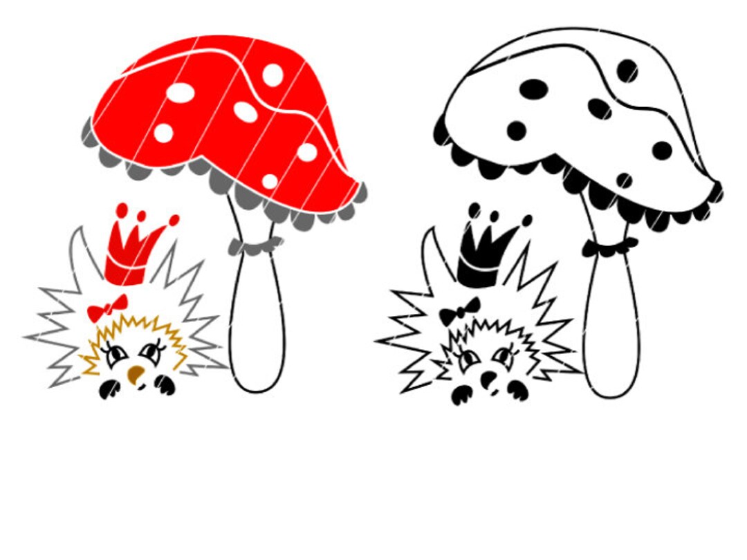 Plotterdatei Herbst Igel Glückspilz Blatt Kürbis DXF SVG Sofortdownload