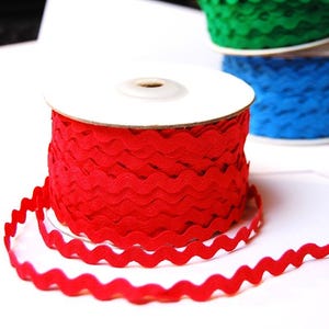 1m 3m 5m Zackenlitze Borte Band für Schultüte Kissen rot 5mm/9mm Meterware für dekorieren verschönern Handmade