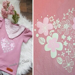 Plotterdatei Herz mit Blumen