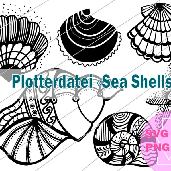 Plotter file Maritime, shells SVG DXF PNG download plotter file birthday, Easter, baby, plotter file sayings, ironing picture, home decoration ideas