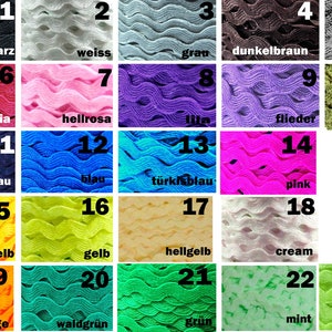 Rick-rack braid wave ribbon for school cone, creatively wrapping Christmas presents, border, trim, ribbons for school cone white green pink yellow image 2