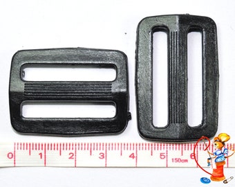 Gurtversteller Stopper 30mm schwarz Kunststoff für Gurtband 30mm Schieber Taschengurt Tasche nähen Taschenzubehör Hardware nähen Handmade