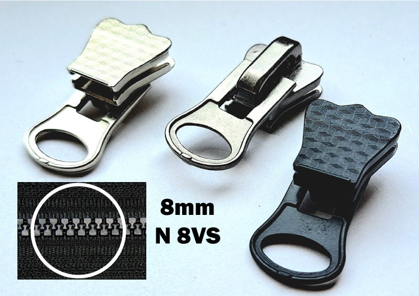 Locking YKK VISLON 8VS Bottom Slider+Pull for Two-Way Open Zipper