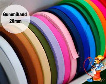 Elastische Gummiband Wäschegummi 20mm Gummilitze 20 Farben im Angebot Meterware Kurzwaren Nähzubehör elastic tape für Bademode Unterwäsche
