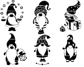 Plotter file Christmas Christmas gnomes SVG DXF Plotter file Winter Plotter file Advent calendar Handmade decoration gifts