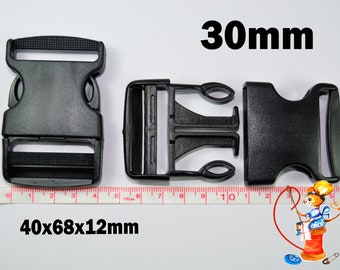 Buckle for webbing 30 mm black hardware buckle haberdashery click fasteners plug fasteners plastic buckles