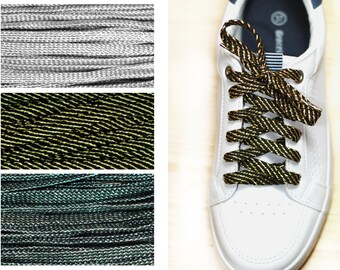 Laces Senkel shoelaces lace-up slings with glitter for sports and sneakers black white grey 100 cm flaxbands cords