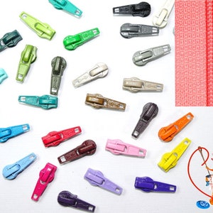 Reißverschluss Zipper Schieber Zip Ersatszipper Slider  reißverschluss anhänger Nylon Zipper 5mm N5 schwarz rot blau grün pink sewing sew