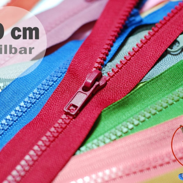zipper divisible 30 cm black brown blue red pink grey for jackets children's clothing sewing exchange repair zipper