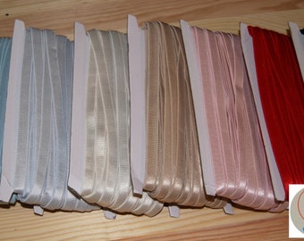 BH Trägerband 10mm schwarz rot rosa blau grau beige creme Satingummi Wäschegummi Gummilitze Litze BH Träger nähen Unterwäsche Tops T Shirt