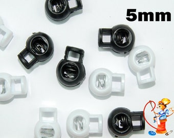 Stopper Cord Stopper 5mm Black White Cord StopperS Cord Stopper Masks Gym Bags Bags Pants Handmade DIY Sewing Shortgoods