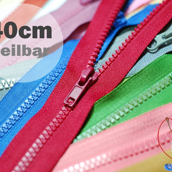 Reissverschluss teilbar 40cm teilbarer reissverschluss 40cm zipper anhänger Reißverschluss für Jacken Kinderjacken Babybekleidung Kurzwaren