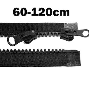 Reißverschluss Für Jacken – Messing, Wendbar, 71,1 Cm Lang, Schwarz – Nylon/Polyester, #5 Zähne