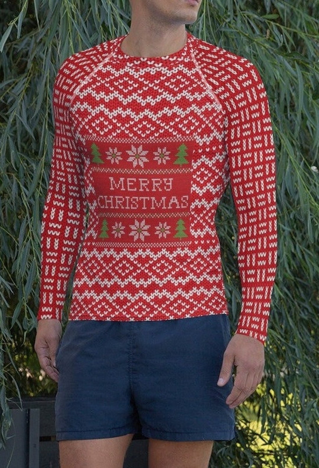 Christmas Holiday Attire: Rash Guard Vest Rashie Sports - Etsy