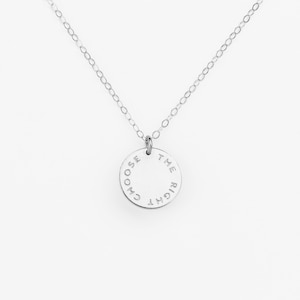 CTR Halskette Sterling Silber 16in / wählen Sie die richtige Sammlung / LDS Schmuck / Taufe Geschenk / Missionar Geschenk