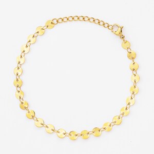14k Gold plated Circles Bracelet/ Stacking Bracelet/ Classic Collection