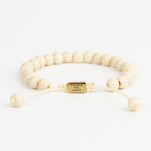 CTR Wood Bead Bracelet/ Adjustable Bracelet/ Choose The Right Collection/ LDS Jewelry/ Baptism Gift/ Missionary Gift