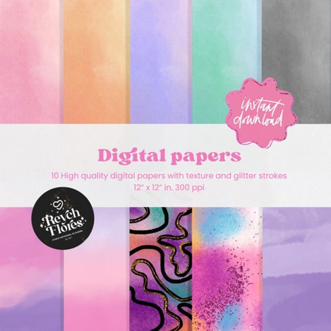 Digital Papers | Digital Paper | Watercolor - Etsy