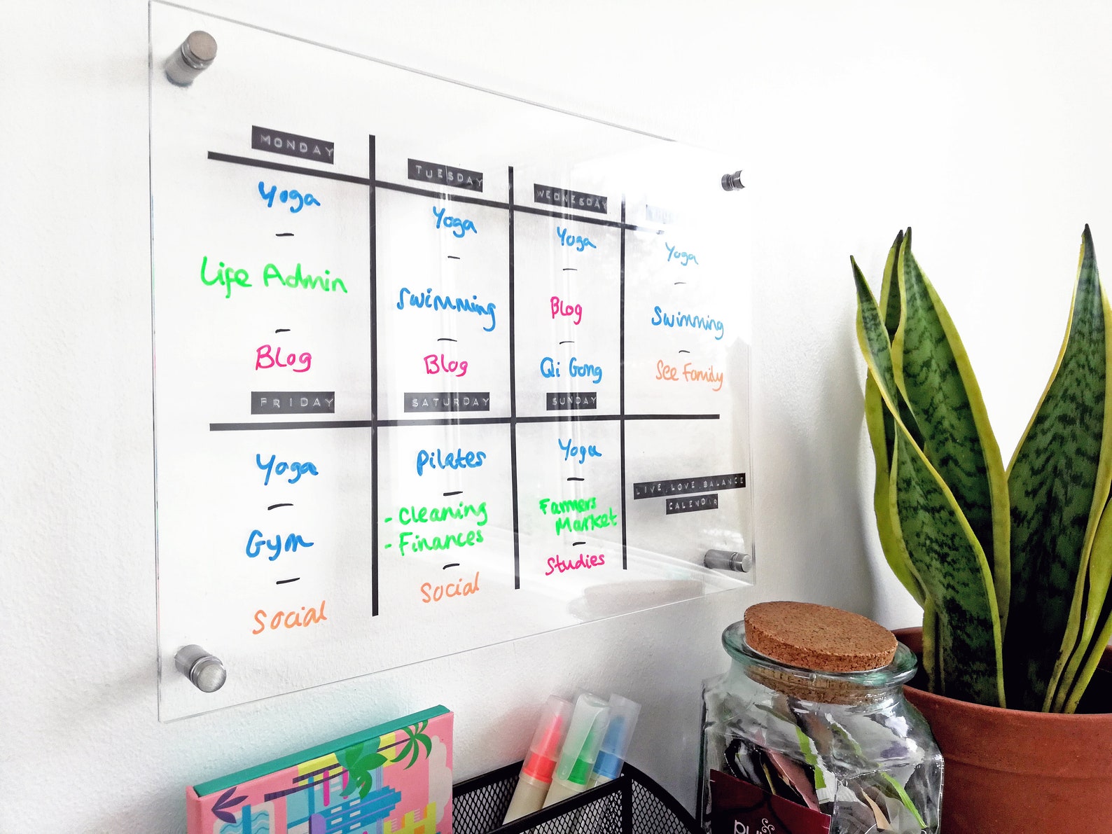 Reusable Weekly Wall Calendar Meal Planner Diary Routine Etsy UK