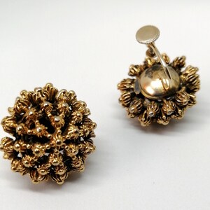 Vintage Etruscan-style Pinchbeck Screwback Earrings