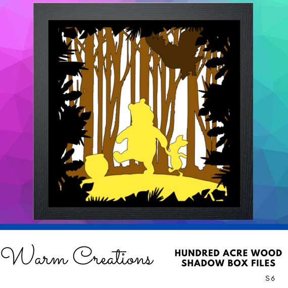 Download Hundred Acre Wood Shadow Box Svg File Winnie The Pooh Svg Etsy