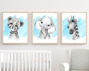 Junge, Kinderzimmer Dekor, Safari Kinderzimmer Dekor Safari Baby Animal Prints Baby Safari Animal Prints Baby Jungen Kinderzimmer Dekor